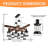 8-Light Industrial Wooden Chandelier