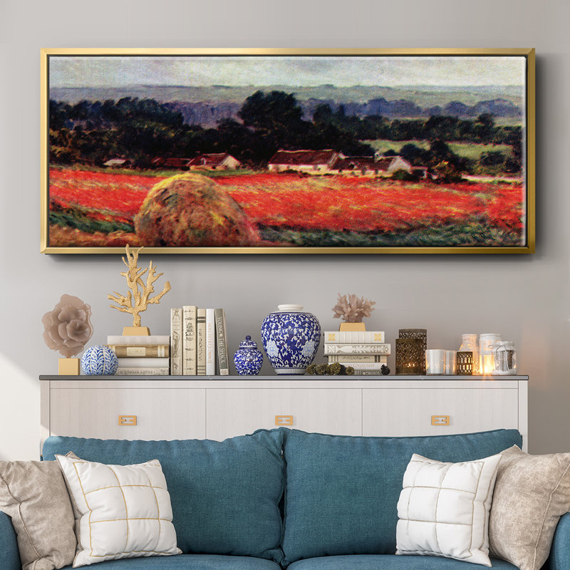 Le coquelicot de Blumefeld par Monet - Toile encadrée