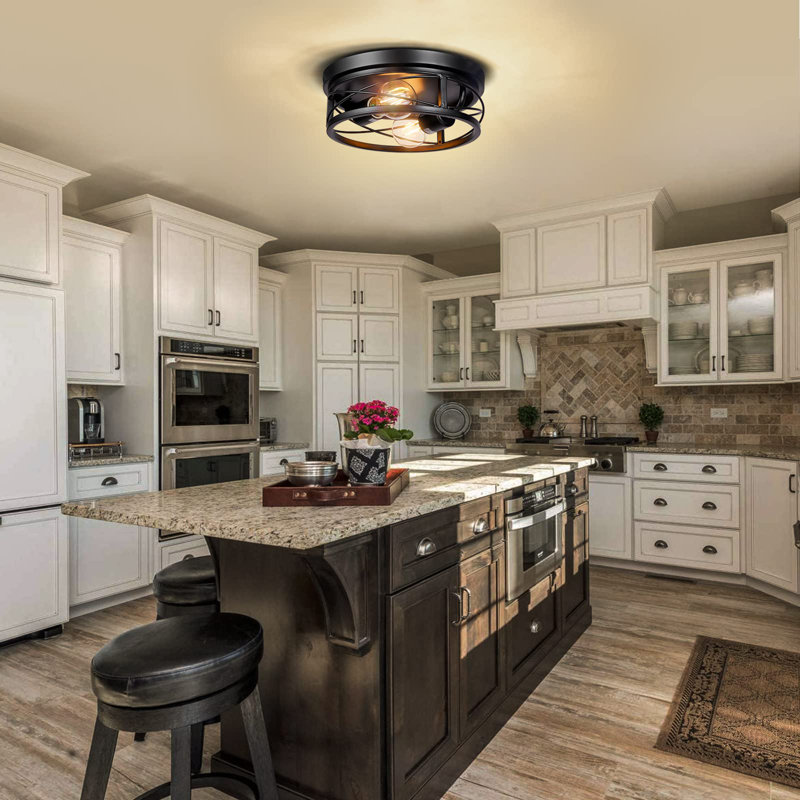 Ceiling Mount Lamp For Hallway Kitchen Bedroom 2 Pack, A19 LED Bulbs Included