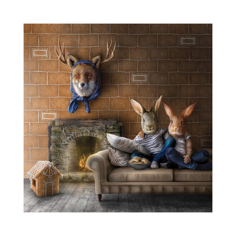 Home Fairytale: Hansel And Gretel by Spielsinn Design - Gallery-Wrapped Canvas Giclée on Canvas, 30.48 cm H x 30.48 cm W