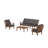 Mission 4 Piece Sofa Seating Group with Cushions-88752856-131207998