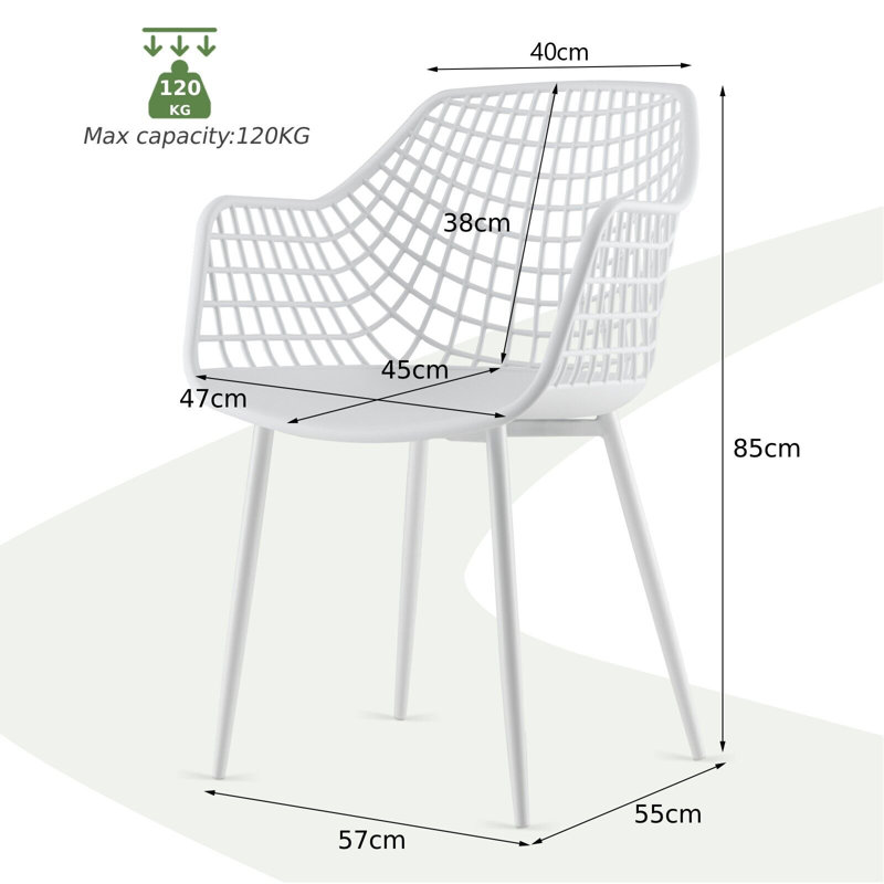 Clementina 45cm H Side Chair in White