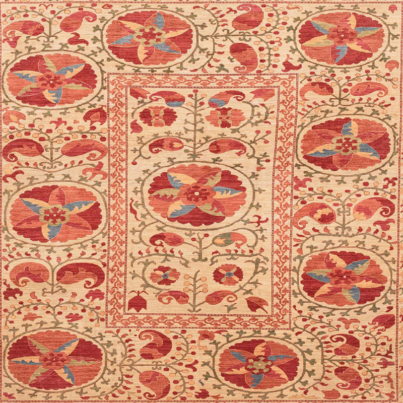 Abstract Indoor Rug, Square 6'