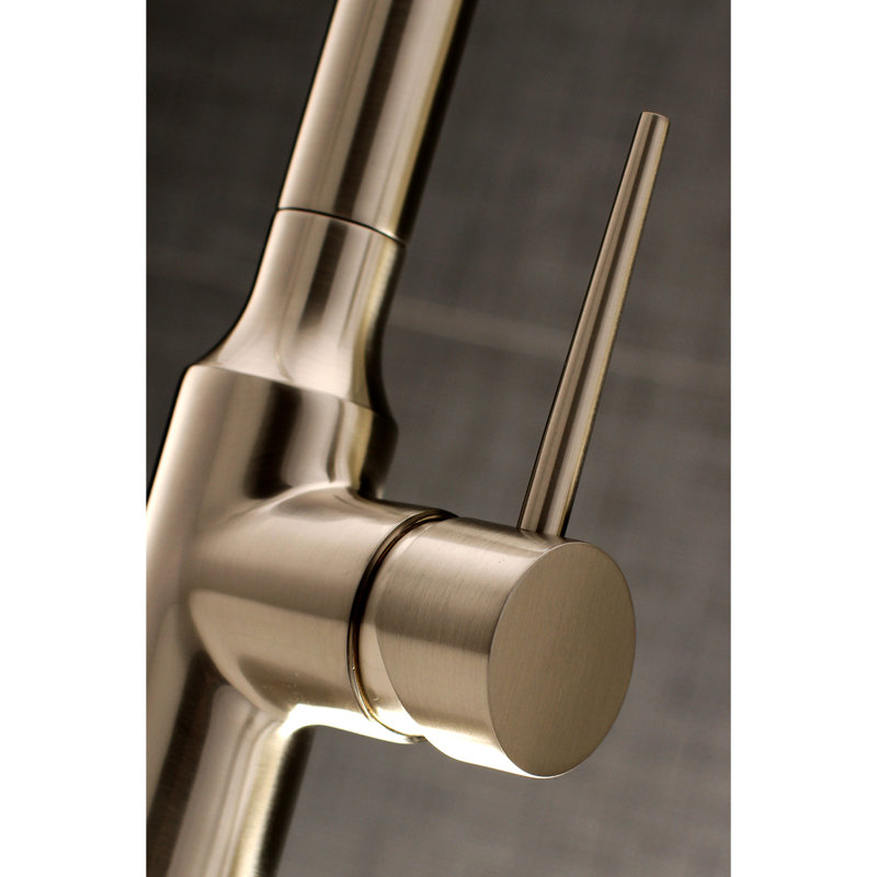 Kingston Brass New York Single-Handle Pull-Down Kitchen Faucet, Brushed Nickel