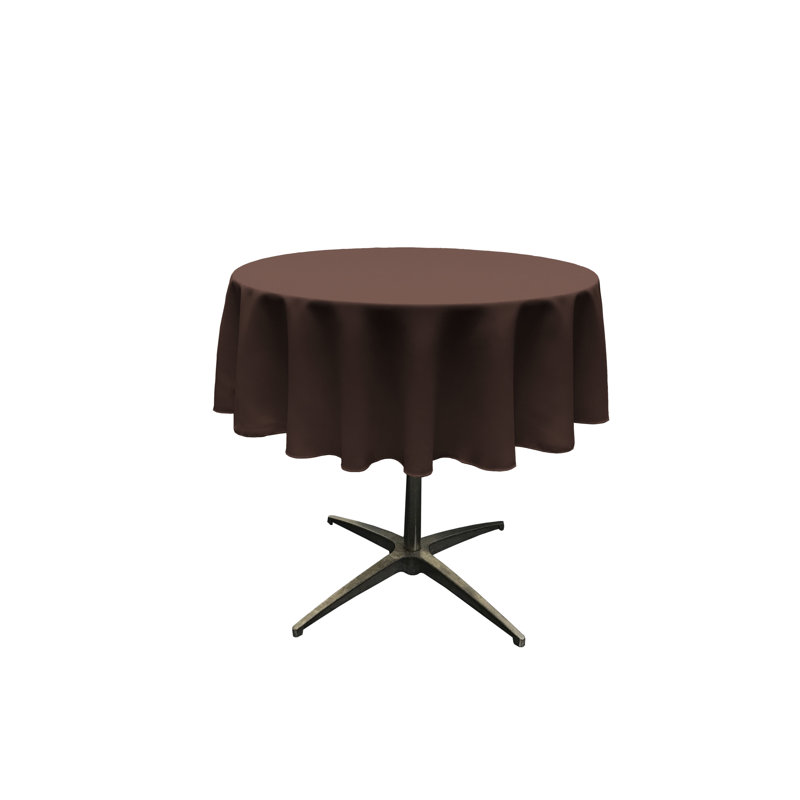 Nappe unie de couleur unie - Basics by Wayfair ™, Brun, Rond de 58 po