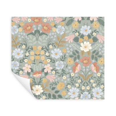 Bramble Garden 20" L x 27" W Peel and Stick Wallpaper Roll
