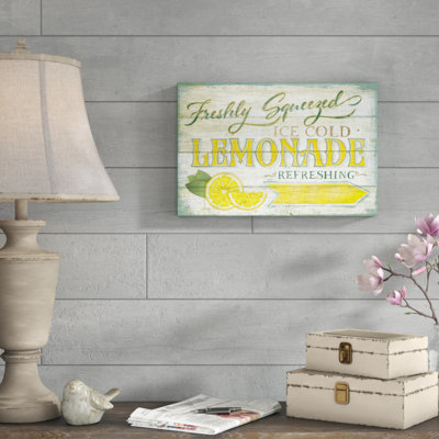 « limonade sign », affiche rétro sur toile tendue