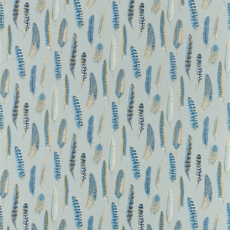 Lismore Fabric, Indigo/Silver