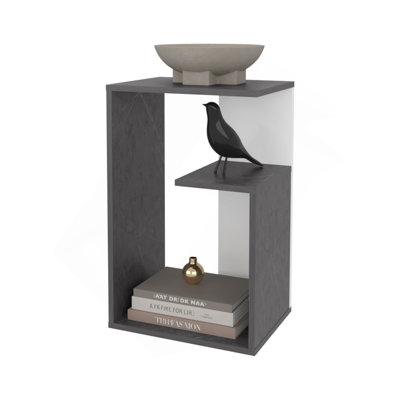 Wengue Side Table With Open Storage