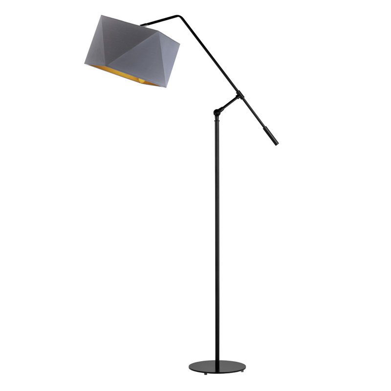 Nashville 170cm Reading Floor Lamp, Black, Grey