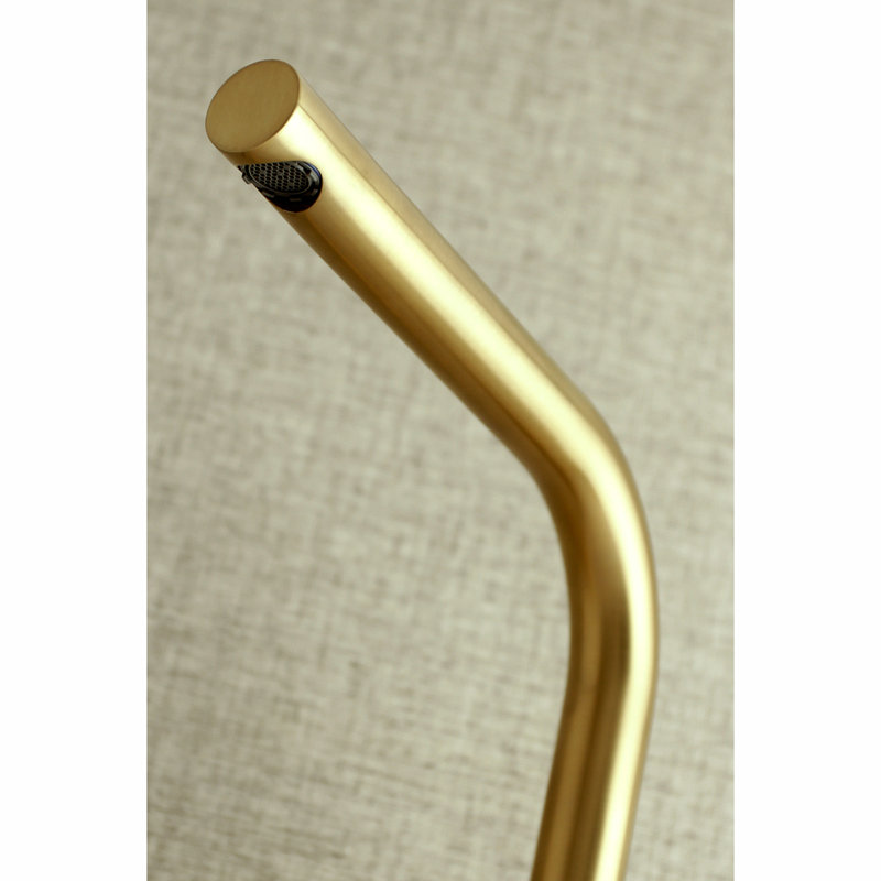 Brushed Brass Wall Mount Kitchen Bridge Faucet