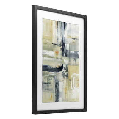Neutral Obscure Expression Framed Print Under Glass, design by Lisa Ridgers