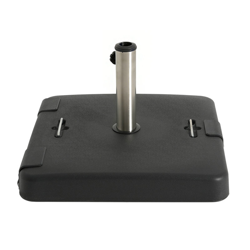 Base de parasol extérieure carrée noire
