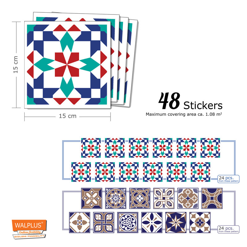6'' W x 6'' L Vinyl Peel and Stick Field Tile