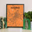Madrid City Map - No Frame Print-341594523