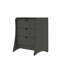 Ensemble de chambre à coucher 3 pièces avec commode et deux tables de chevet gris anthracite Coney-1622216055