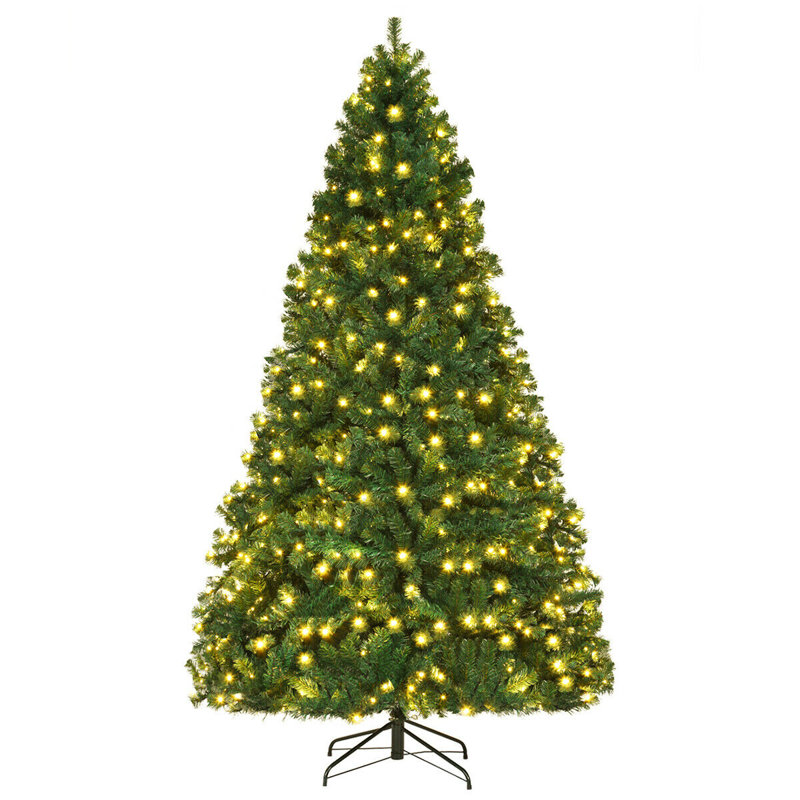 Arbre de Noël artificiel pin vert 8 pi avec 430 lumières blanches