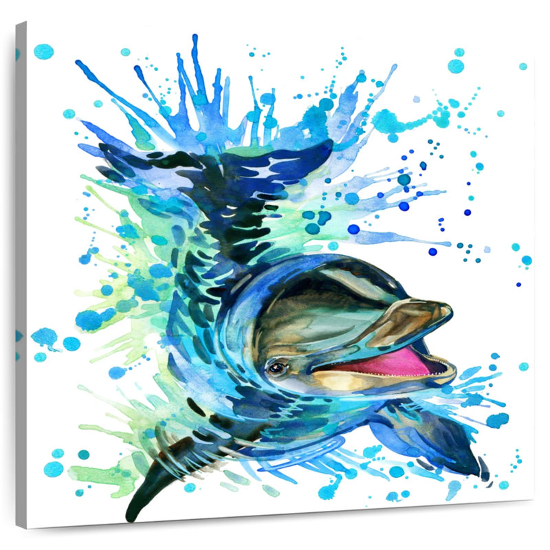 Brampt Splashing Dolphin, 16" H x 16" W