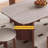 Vintage Rock Plate Dining Table Chair Set 4 - Person Double Pedestal Dining Set-100897404