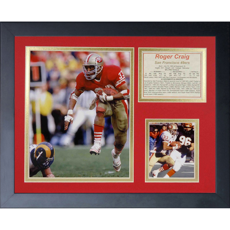 Roger Craig Framed Memorabilia