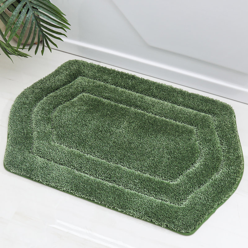 Tapis pour salle de bain Shilynn, Vert, L 20 po x L 32 po