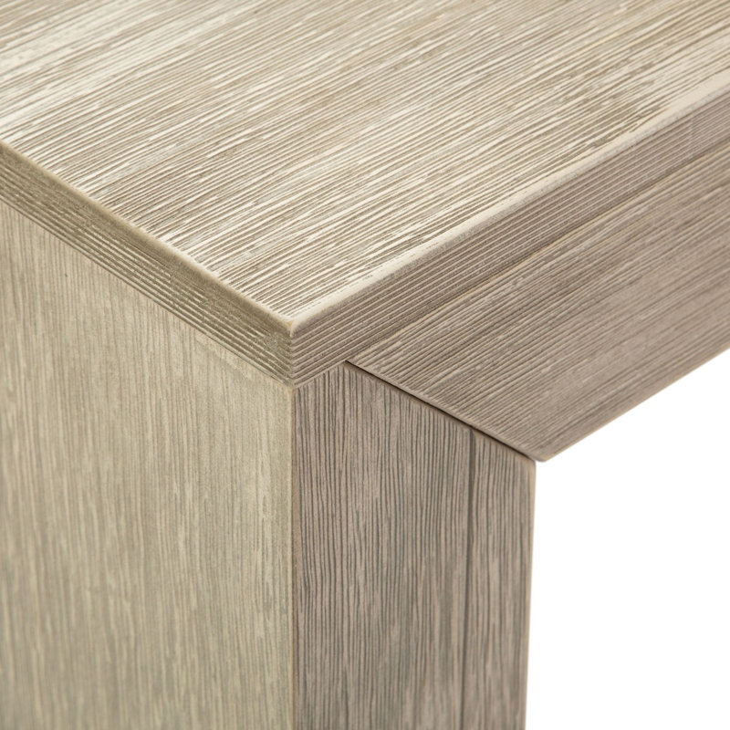 Calogero Solid Wood End Table, Seashell Wirebrush