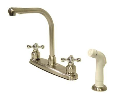 Robinet de cuisine à poignée double avec jet latéral Victorian