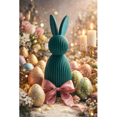 Charmant objet de décoration de Pâques, filament vert, 2,4 x 6,7 pouces | 100% matériau de filament durable | Parfait pour les décorations printanières et les fêtes, ajoute une touche de fantaisie à vos décorations de Pâques