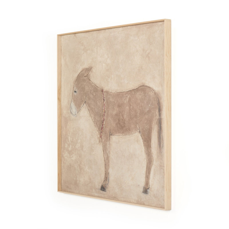 Burro Marron Painting by Paul Meyer, 32" H x 32" W