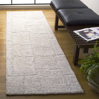 Tapis beige en laine touffeté à la main Favio