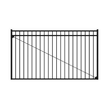 Fortress Building Products Athens 48'' H x 57.5'' W Gloss Black Metal Gate  - Wayfair Canada