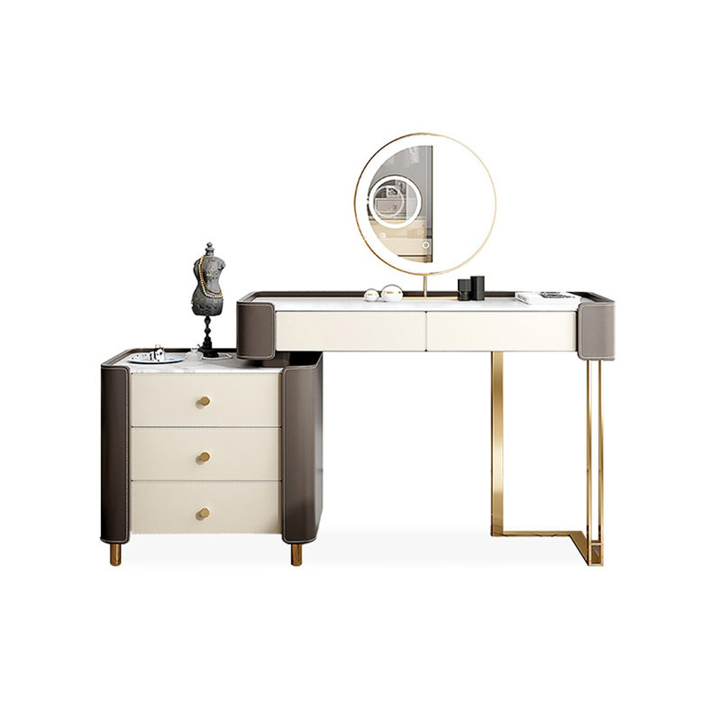 Makeup Vanity with Light mirror,5 drawers
