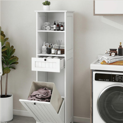 One-Compartment One-Drawer Tilt-Out Laundry Sorter Cabinet