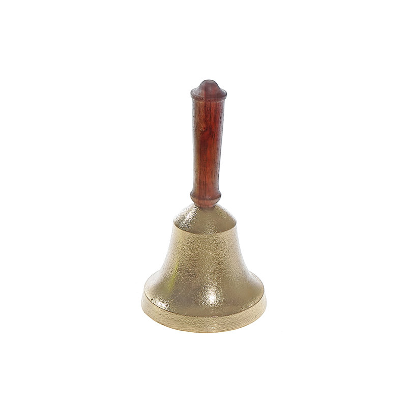 Cloche avec poignée en acacia