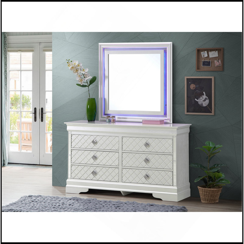 Commode Verona, champagne argenté, Champagne