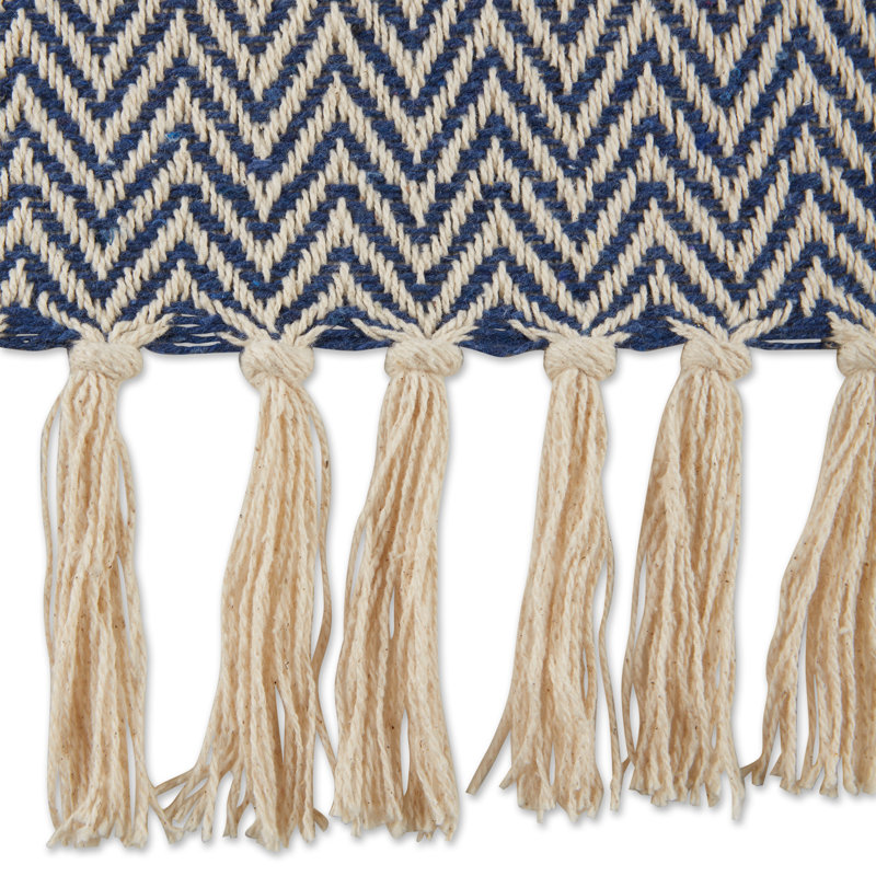 Jeté en coton , Bleu