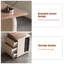 Bureau rectangulaire à 3 tiroirs en bois manufacturé brun noisette + blanc crème-108516515-108516517