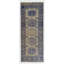 Tapis de couloir Oushak fait à la main en beige et bleu marine