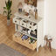 Console rétro avec 3 tiroirs de rangement - 3 buffets en jacinthe d'eau tissés-316022573
