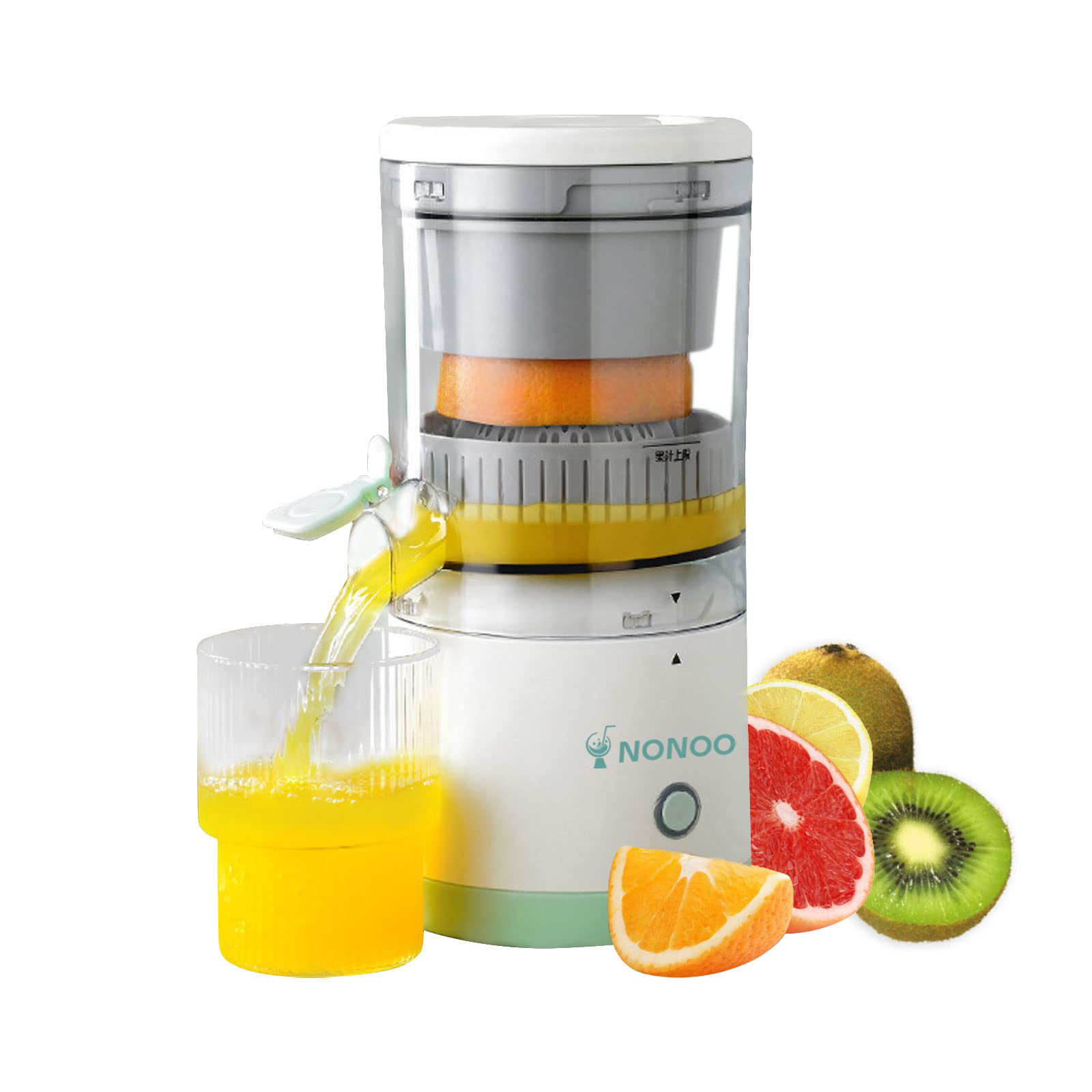 NONOO Electric Citrus Manual Juicer,Portable Orange Juicer Machines  Rechargeable with USB and Cleaning Brush for Fruit Vegetable Squeezer