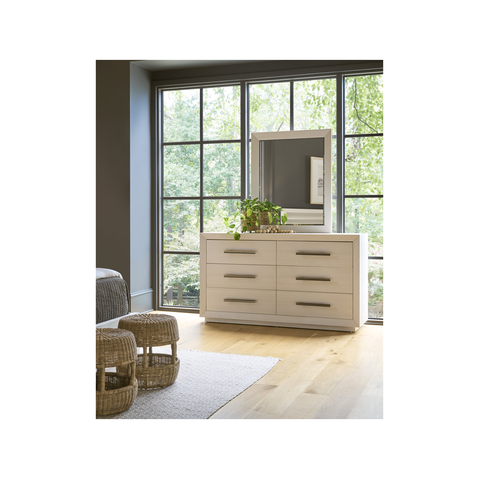 68" Oak Double Dresser