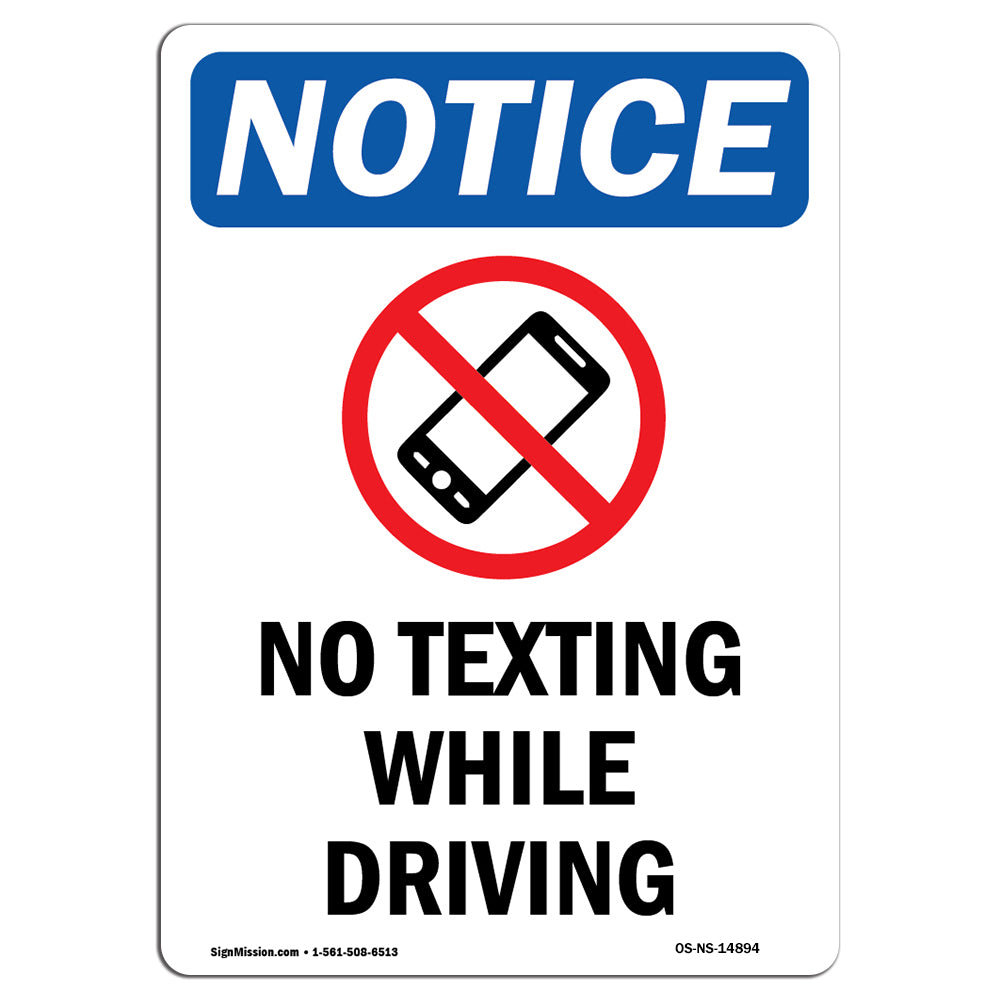 Signmission No Texting While Driving Sign Wayfair