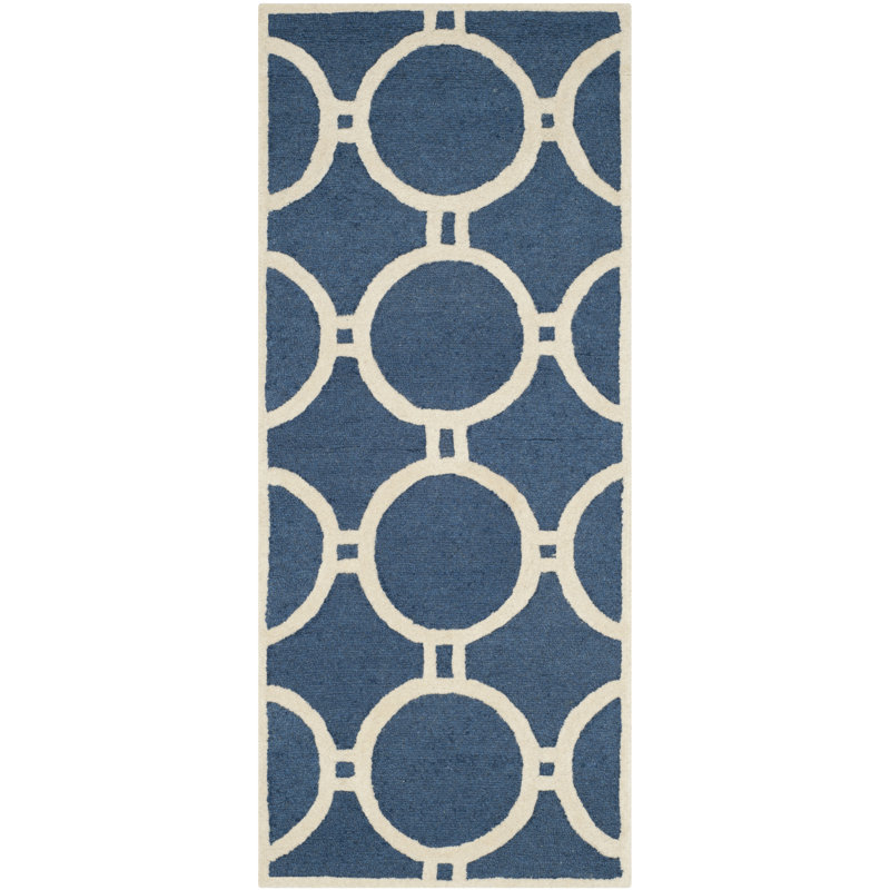 Cambridge Hand Tufted Wool Geometric Rug, Runner 2'6" x 6'