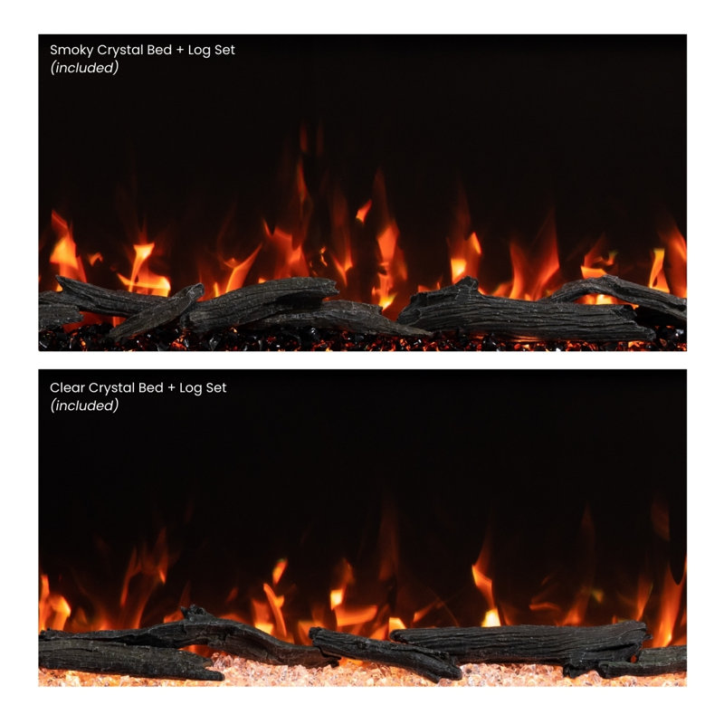 Modern Ember Highmark Smart Linear Electric Fireplace - 10 Different Flame Colors, Works With Alexa And Google Assistant