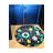 Round Multicolor Gingerbread Man and Christmas Ornaments Patterned Woven Base Decorative Machine Washable Rug-730872375
