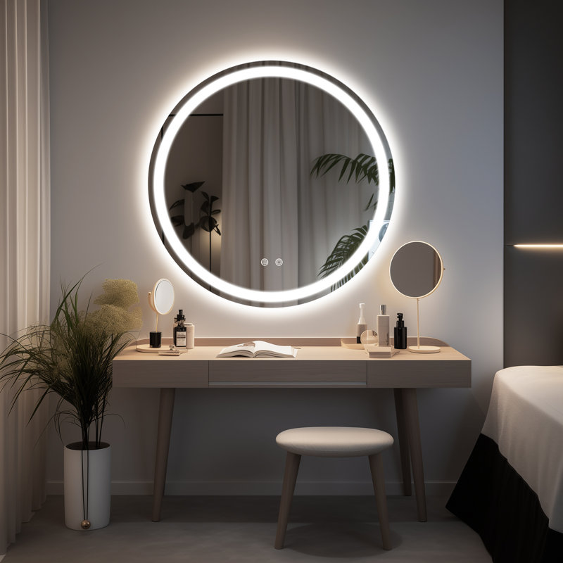 Miroir mural Lukehart , 32 po x 32 po