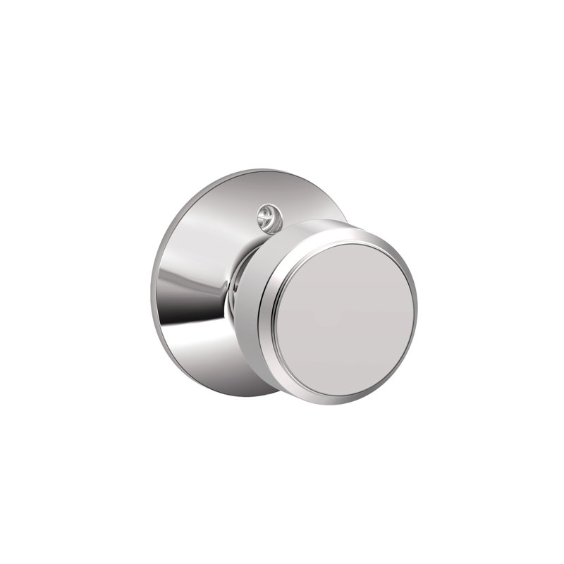 Bowery Single Dummy Knob with Plymouth Trim, Bright Chrome