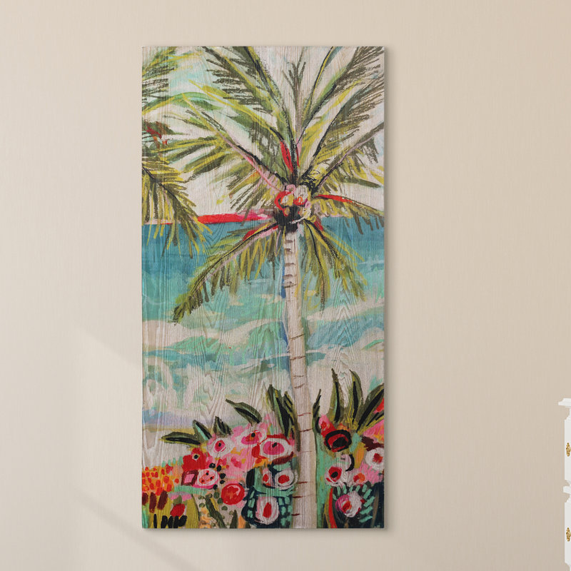 «Palm Tree Wimsy II», reproduction d'impression sur bois