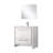Lafarre 36 in W x 20 in D Single Bath Vanity, 28 in Mirror and Gun Metal Faucet Set-97832489-113110917