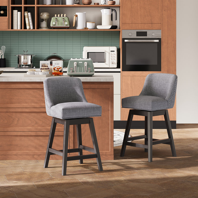 Swivel Counter Stool, Dark Gray